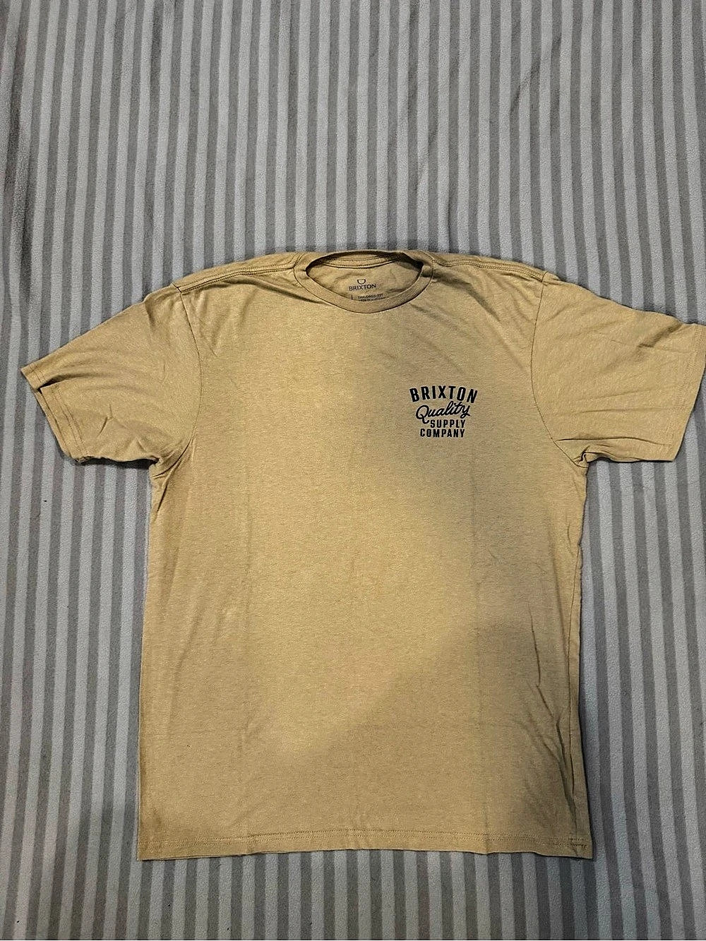 Brixton Quality Supply Company Graphic T-Shirt Brown Size Large